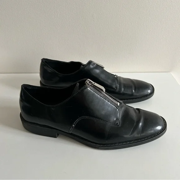 ZARA Black Half Zip Shoes Size 39 - Picture 5 of 7